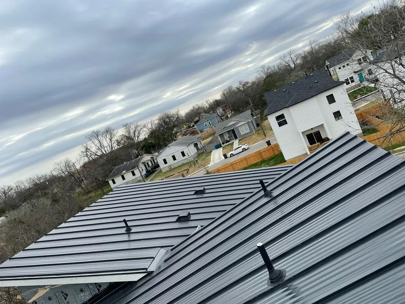Standing seam metal roof panels with vents for Skylight Repair in Warwick